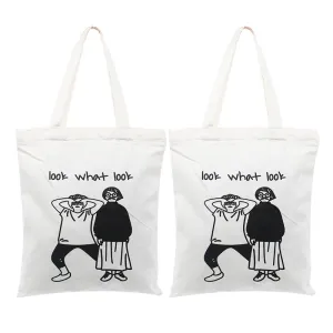 Zippered Canvas Tote Bag 39.3*34.6*2cm