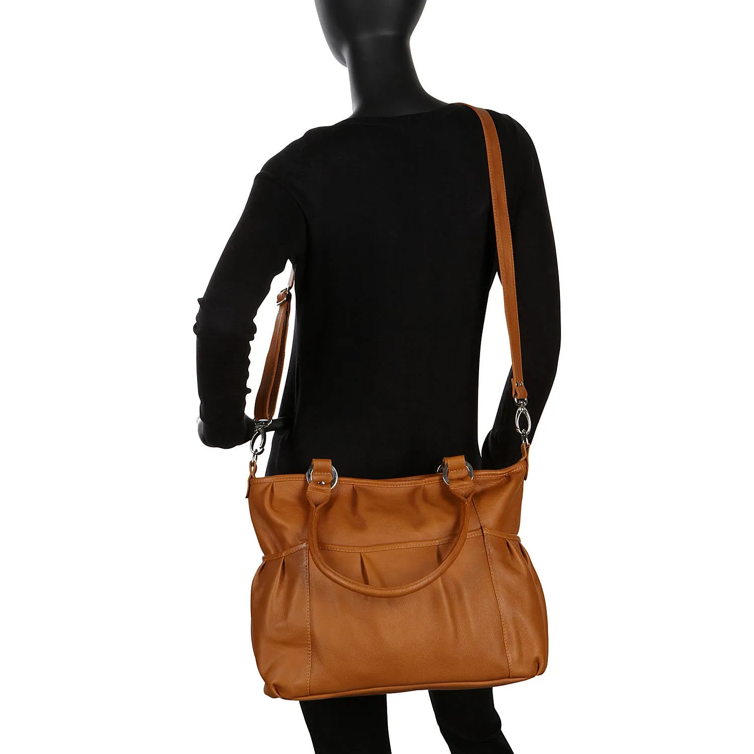 ZIPPERED CROSS-BODY TOTE