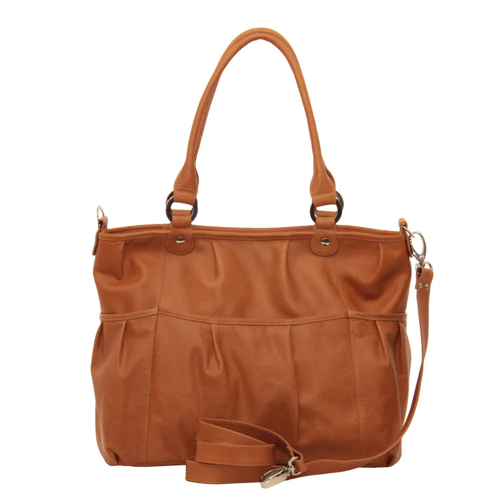 ZIPPERED CROSS-BODY TOTE