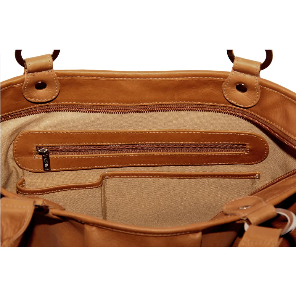 ZIPPERED CROSS-BODY TOTE