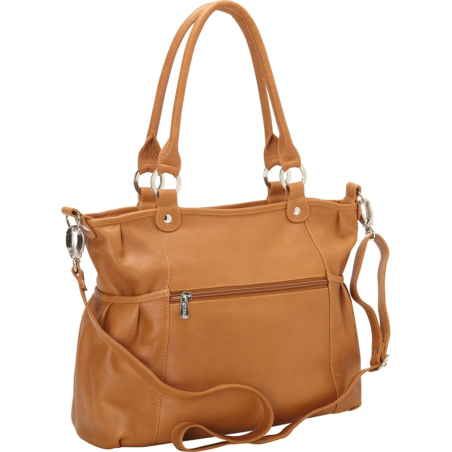 ZIPPERED CROSS-BODY TOTE